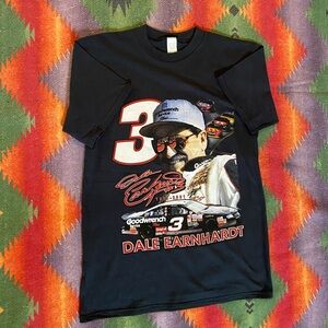 VINTAGE DALE EARNHARDT NASCAR T SHIRT SIZE LARGE GOOD CONDITION BLACK